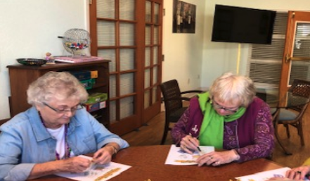 Residents doing an activity together